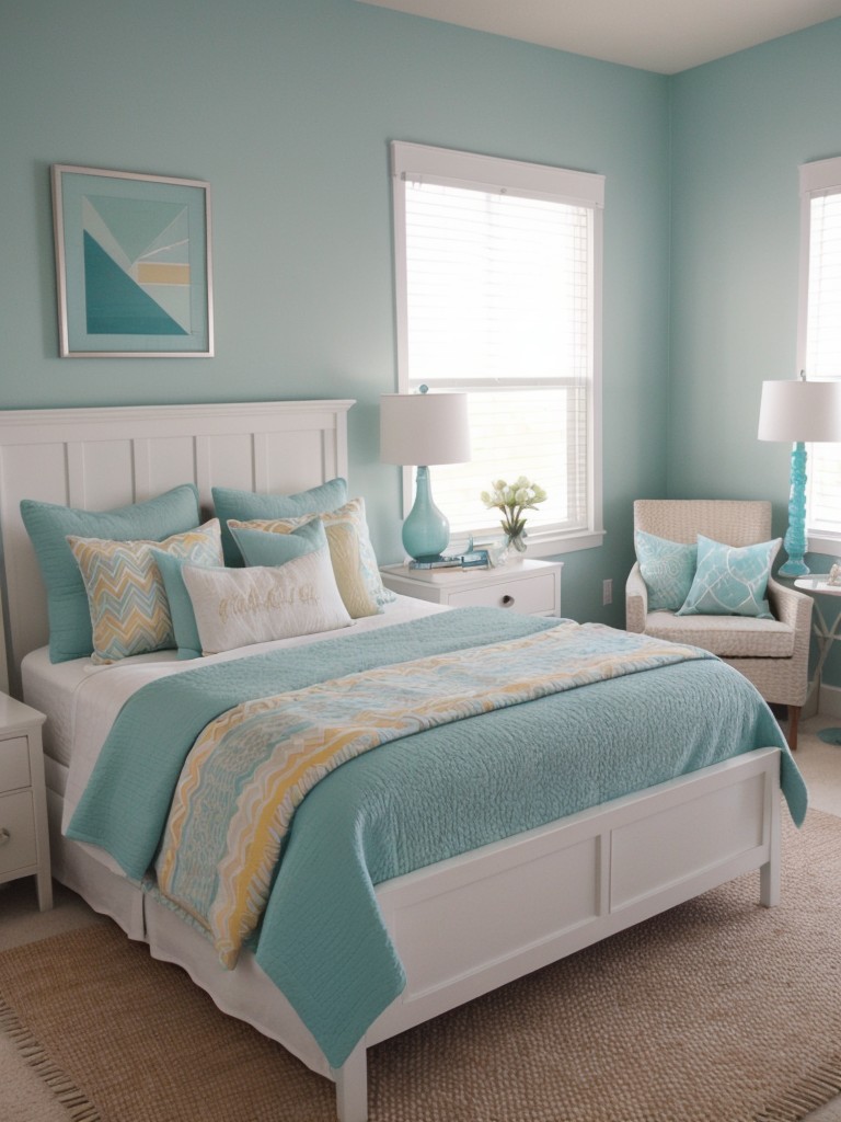 Coastal Chic: Dreamy Apartment Getaway with Sea-Inspired Bedroom Decor.