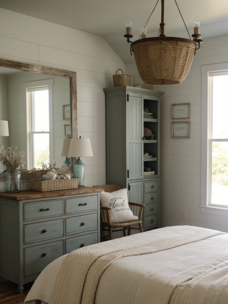 Seaside serenity: Coastal bedroom decor for a modern farmhouse vibe!