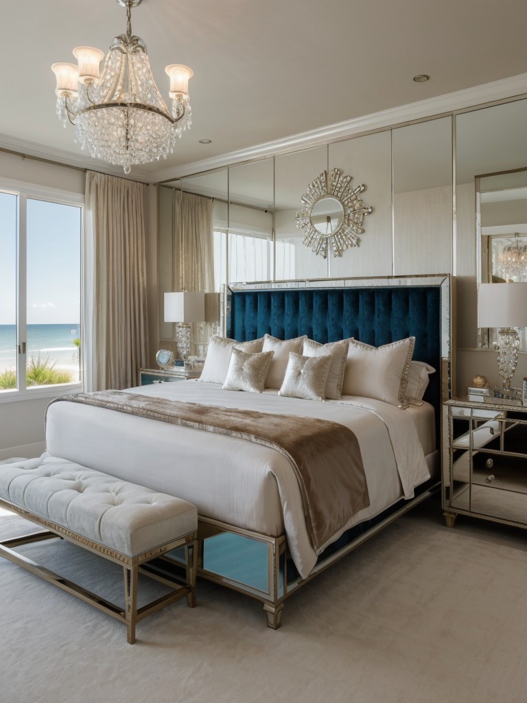 Coastal Chic: Elevate Your Apartment with Hollywood Glam Bedroom Decor!