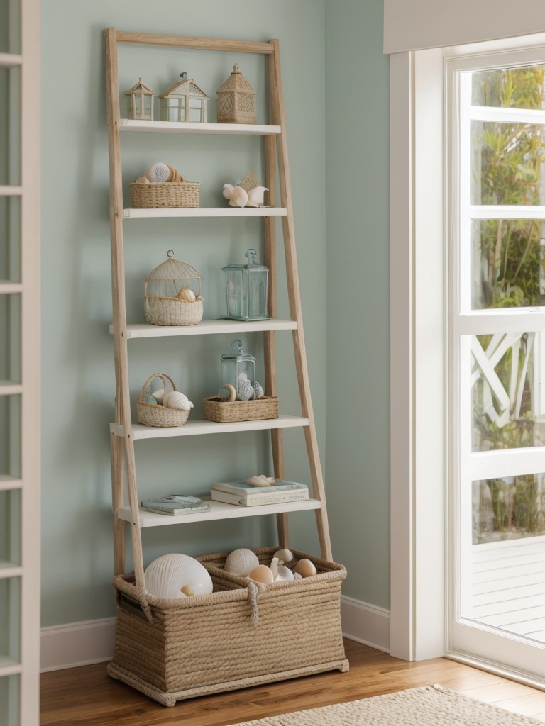 Beach Bliss: Create a Coastal Bedroom Oasis with a Rope Ladder Shelf