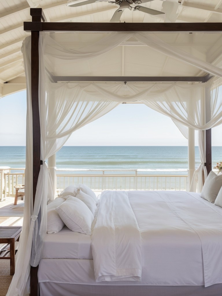 Beachside Bliss: Create a Coastal Bedroom Oasis with a Canopy Bed!