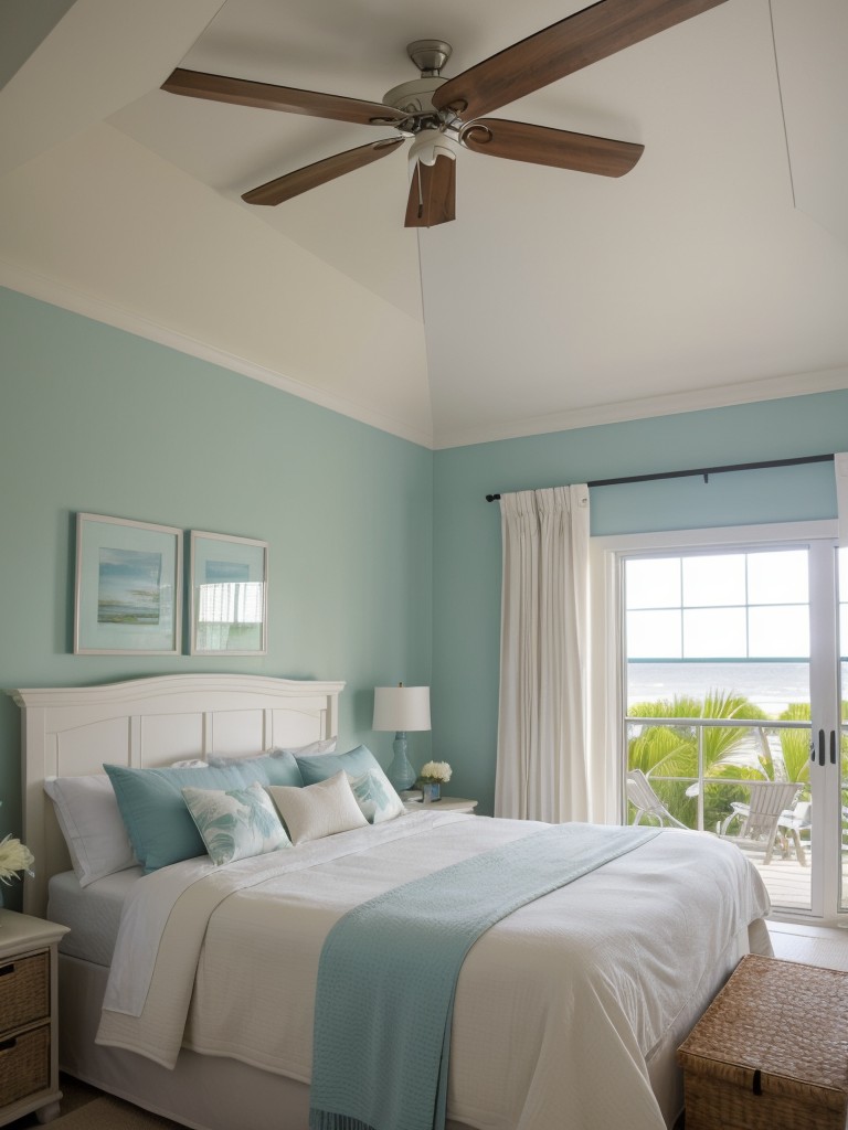 Seaside Sanctuary: Create a Coastal Haven in Your Apartment with a Tropical Ceiling Fan!