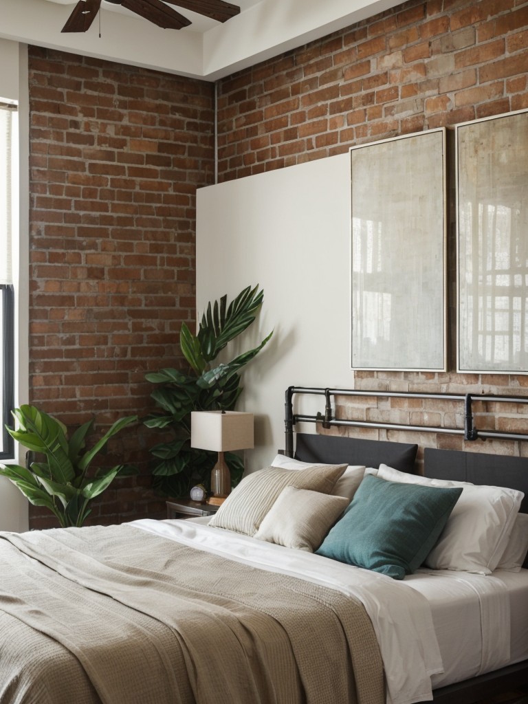 Modern Industrial Vibes: Transform your apartment with metal accents & exposed brick walls!