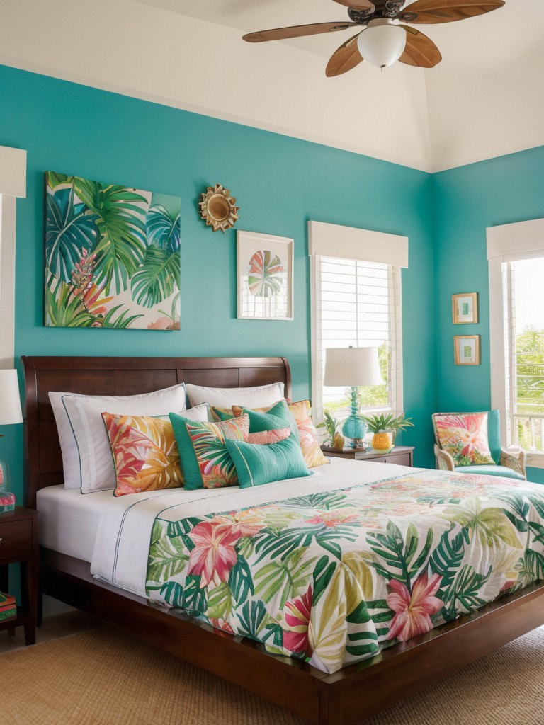 Create a Tropical Oasis in Your Apartment with Vibrant Decor!