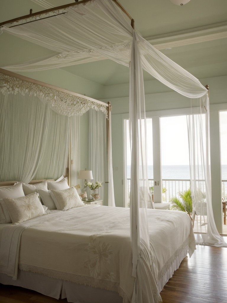 Tropical Bedroom Paradise: Create Dreamy Vibes with a Canopy Bed!