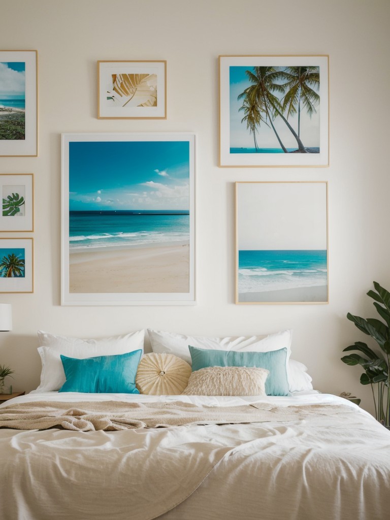 Beachy Bedroom Inspo - Tropical Decor & Gallery Wall Ideas for Apartments!