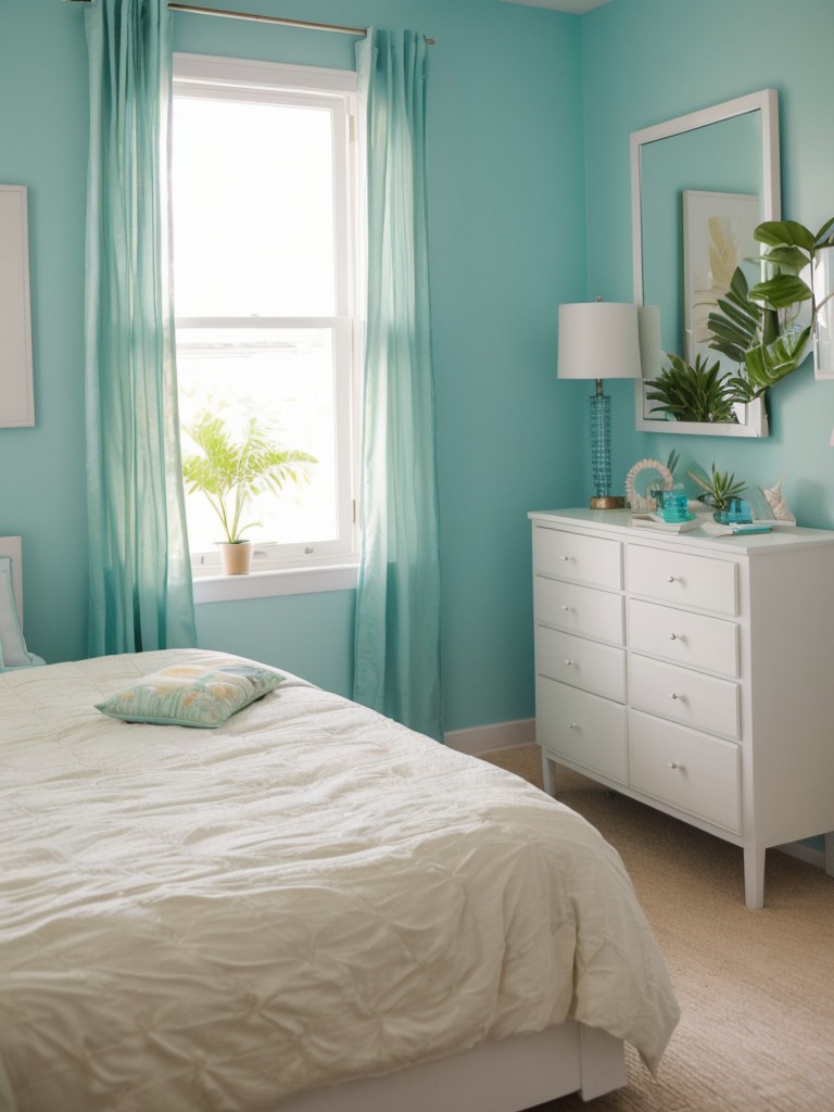 Beachy Blues for a Spacious Apartment Bedroom!