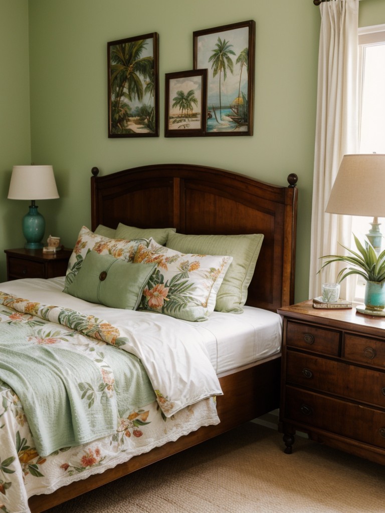 Dreamy Tropical Escape: Bedroom Decor Tips with Vintage Charm!