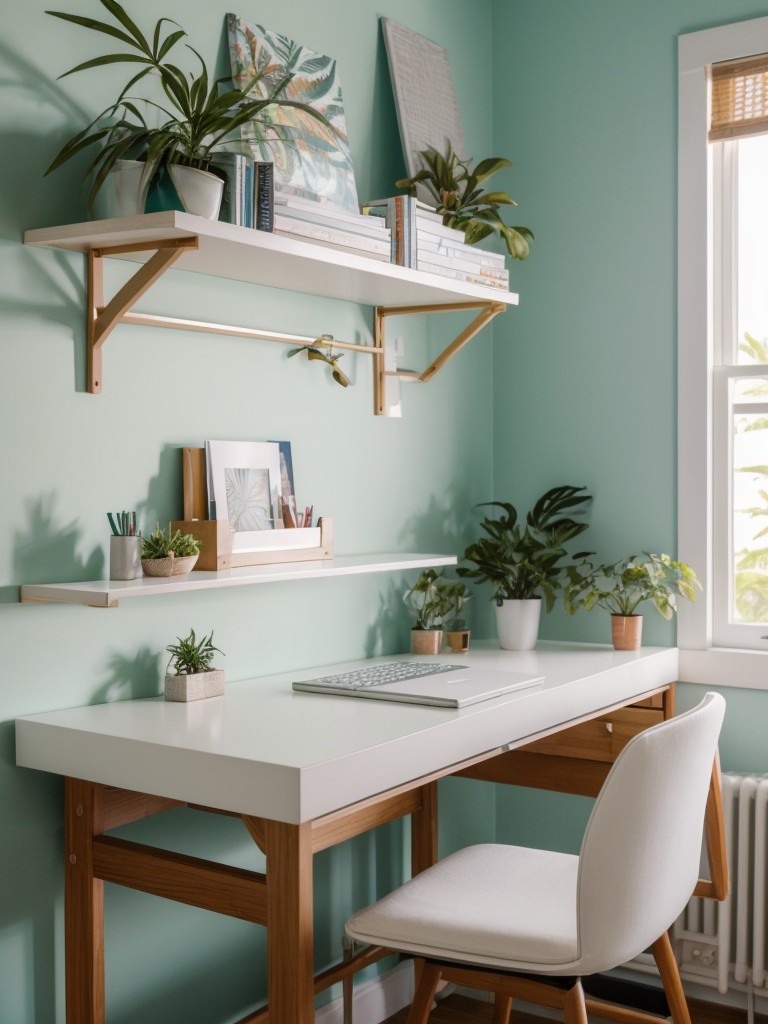 Tropical Bedroom Paradise: Create a Functional Workspace with Ease!