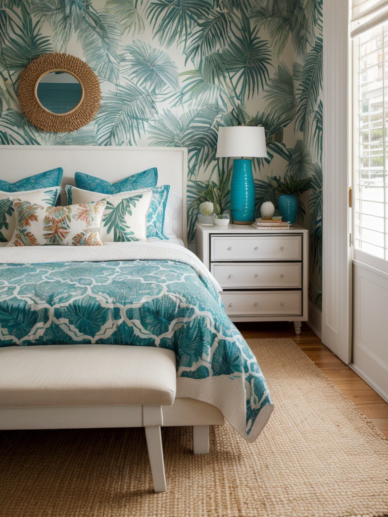 Coastal Vibes for Your Apartment! Transform Your Bedroom into a Tropical Paradise.