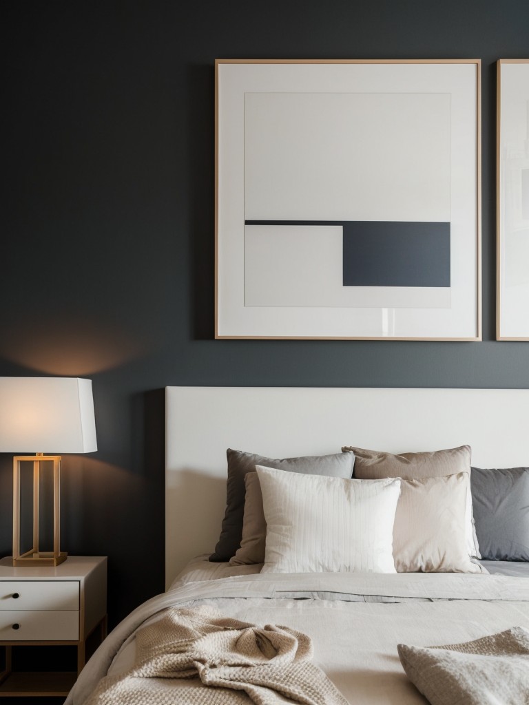 Stylish Apartment Bedrooms: Elevate Your Space with Abstract Art!