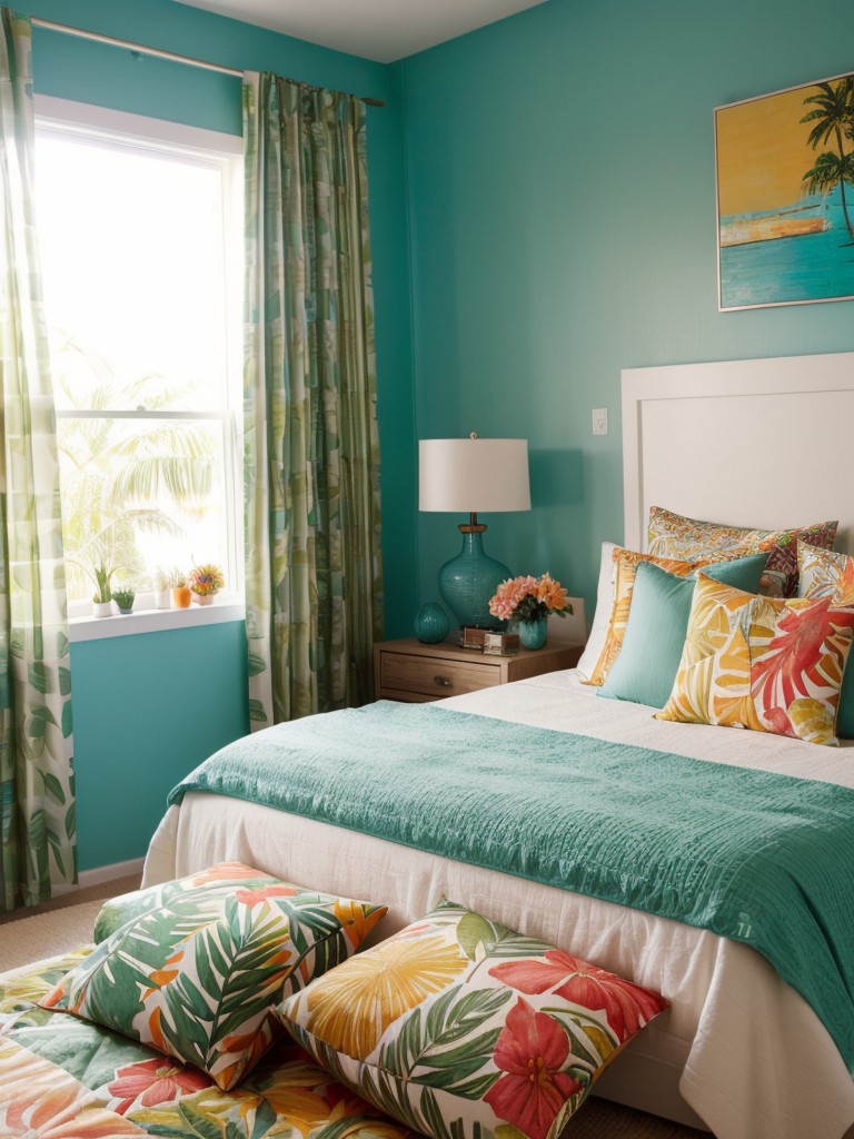 Tropical Vibes in Your Bedroom - Colorful Decor Inspiration!