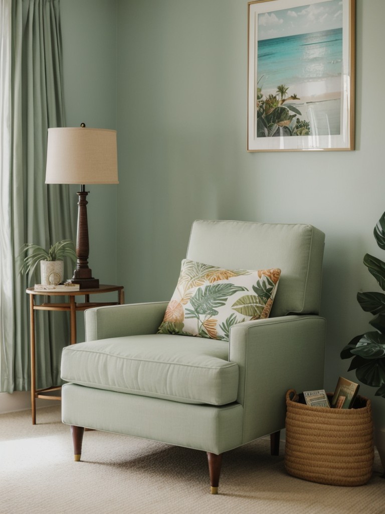 Create a Cozy Reading Nook in Your Tropical Paradise Apartment!