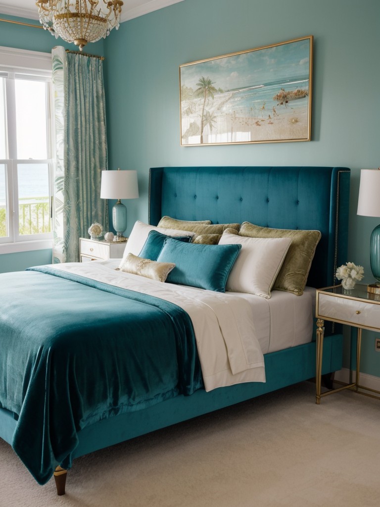 Ocean Breeze Vibes - Transform Your Apartment with Luxurious Velvet Accents