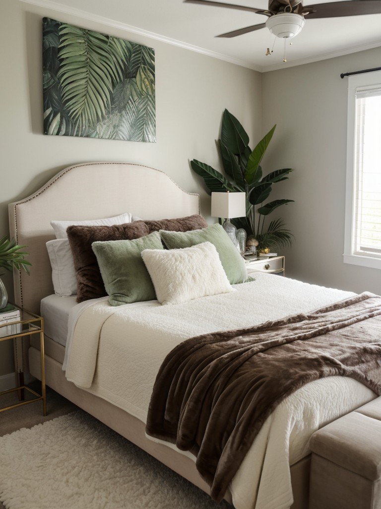 Cozy up your bedroom with tropical decor & plush textiles!