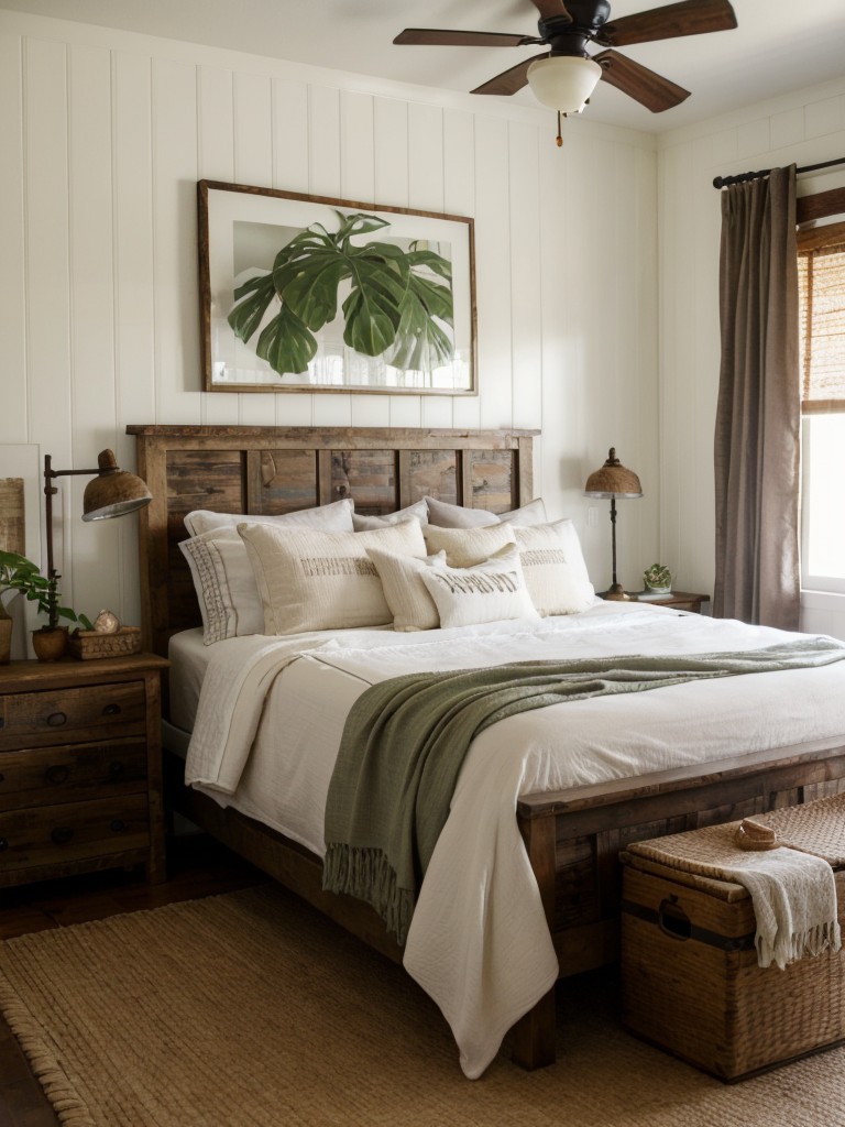 Cozy Farmhouse Bedroom: Rustic Charm for a Restful Retreat!