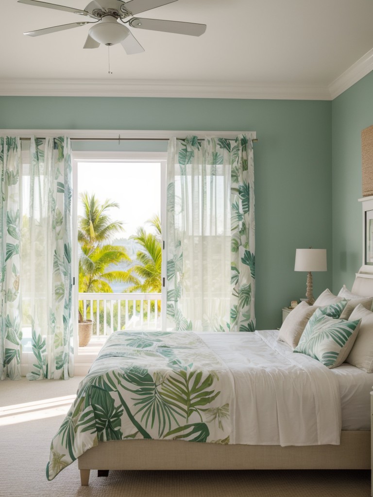 Create a Tropical Oasis: Bedroom Décor with Sheer Curtains!