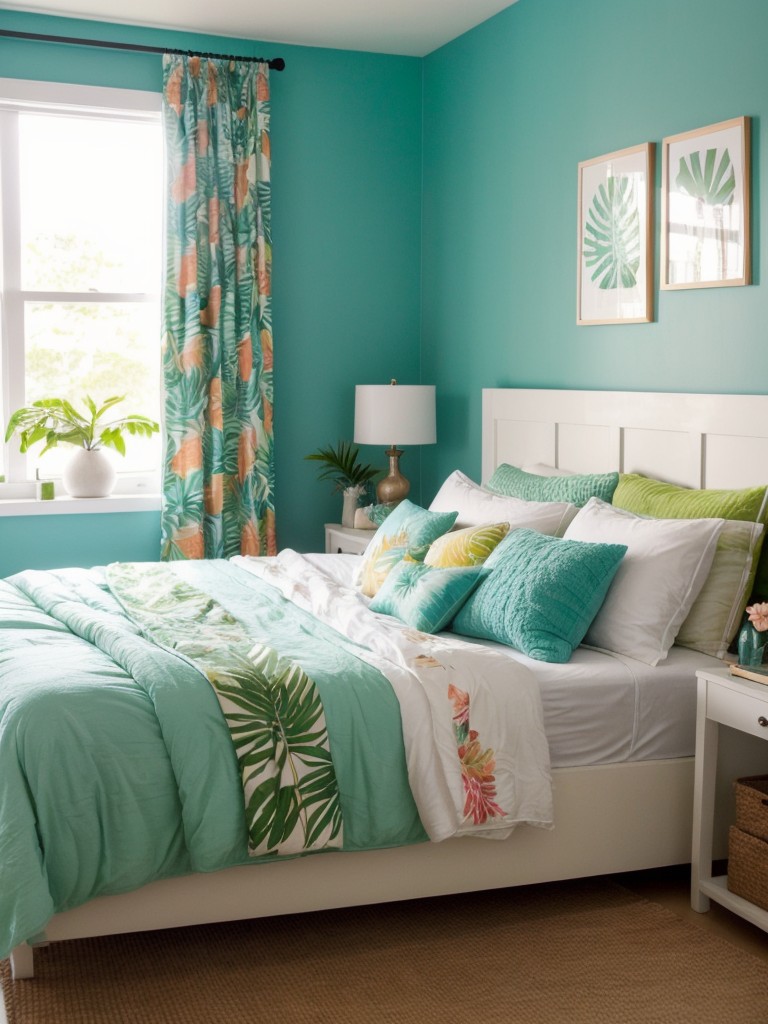 Apartment Upgrade: Tropical Bedroom Vibes! or Transform Your Apartment Into a Cozy Haven!