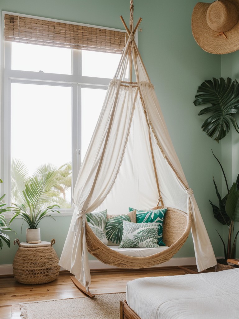 Transform Your Apartment into a Tropical Oasis with Playful Bedroom Decor!