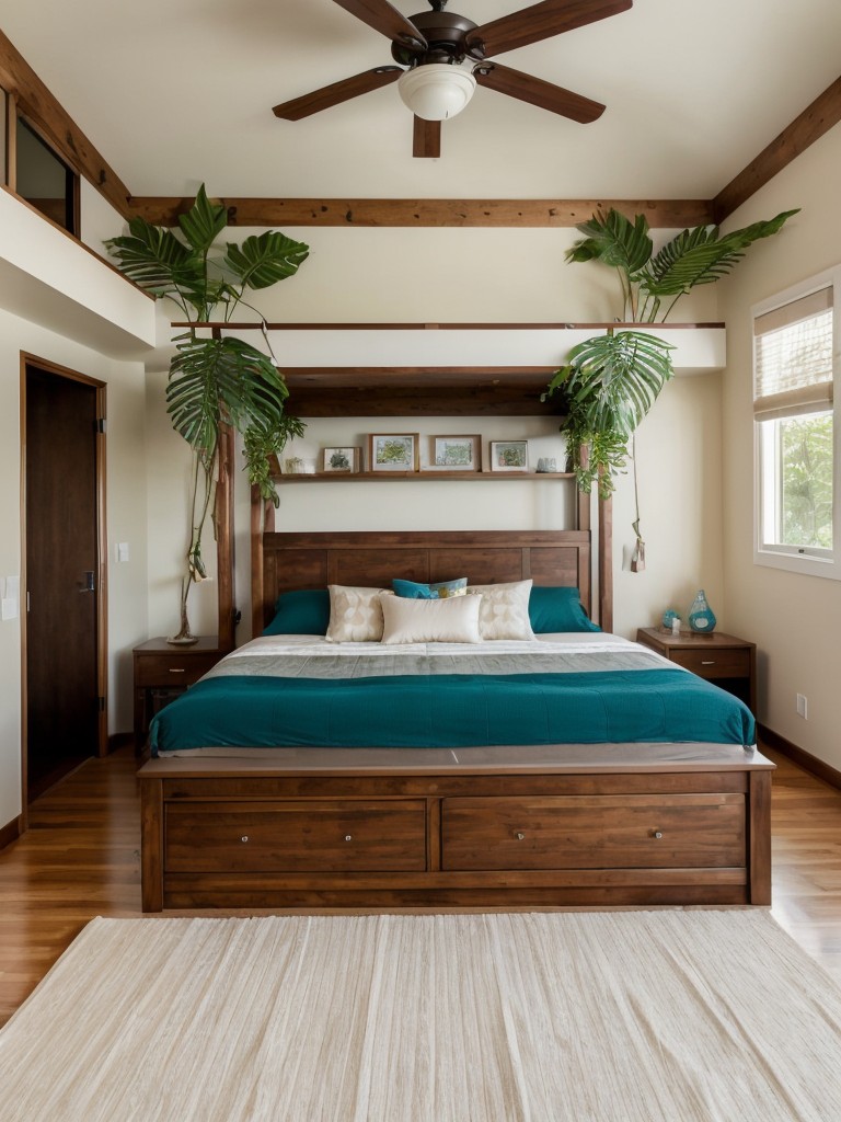 Elevate Your Apartment with Tropical Bedroom Decor & Space-Saving Beds!