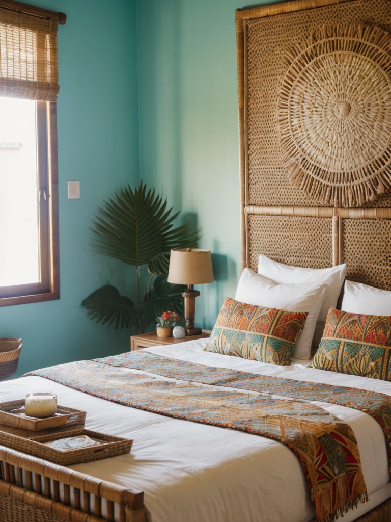 Tropical Bedroom Oasis: Ignite Your Escape with Global Decor!