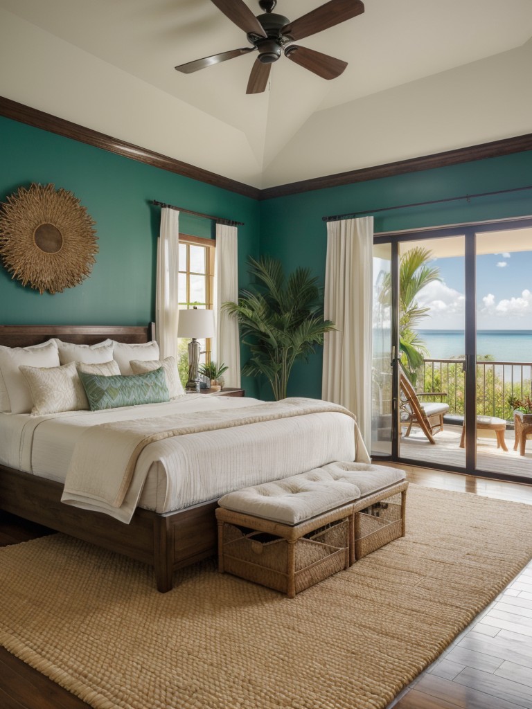 Tropical Bedroom Bliss: Upgrade with a Luxurious Rug!