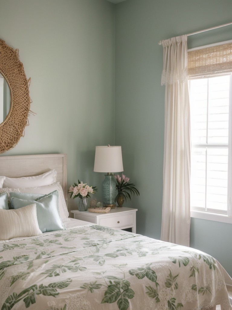 Create a Tropical Oasis in Your Bedroom with Soft and Delicate Fabrics!