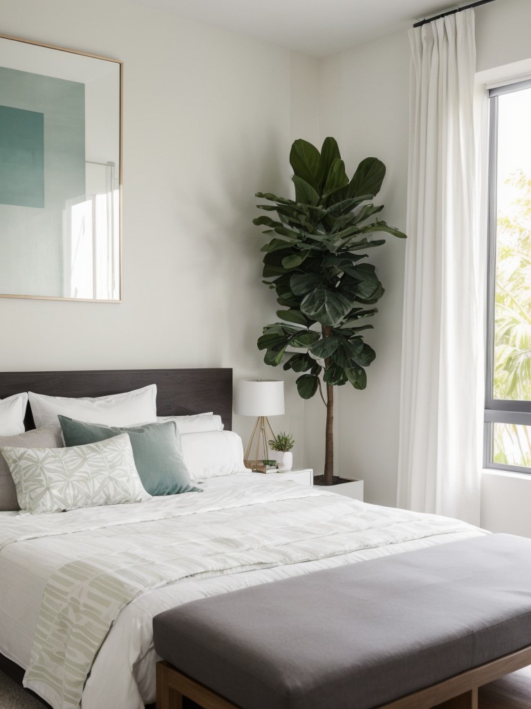 Chic and Calming Bedroom Vibes: Modern Tropical Decor!