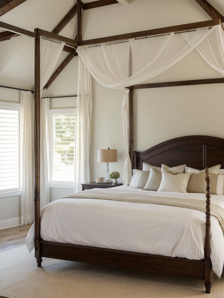 Coastal Vibes: Transform Your Bedroom with a Mediterranean Canopy Bed