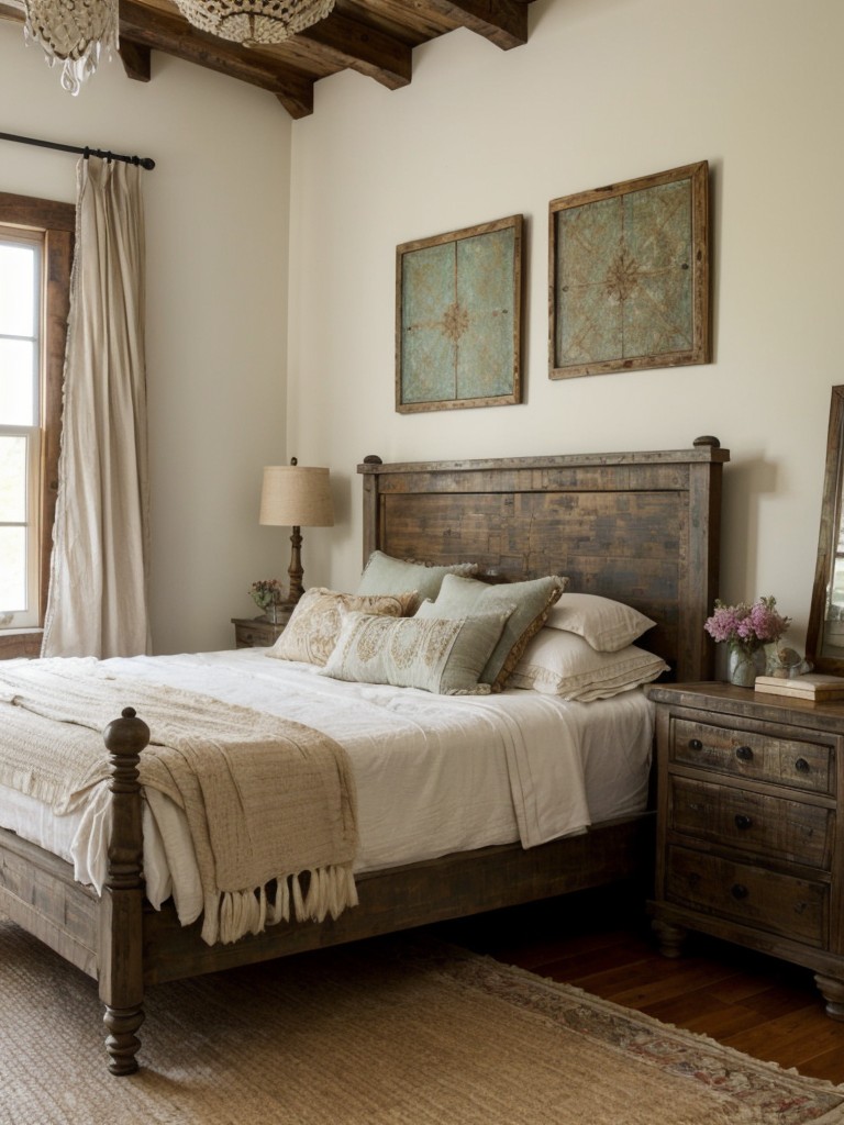 Create a Boho-Chic Mediterranean Bedroom with Distressed Furniture