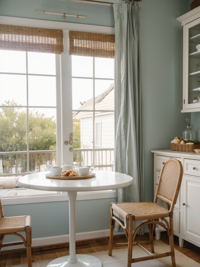 Mediterranean Bliss: Repurpose Your Apartment Bedroom with a Charming Breakfast Nook