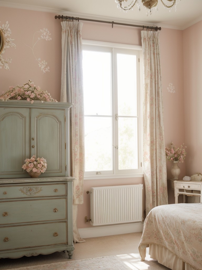 Romantic Mediterranean Bedroom: Soft Hues & Antique Vibes