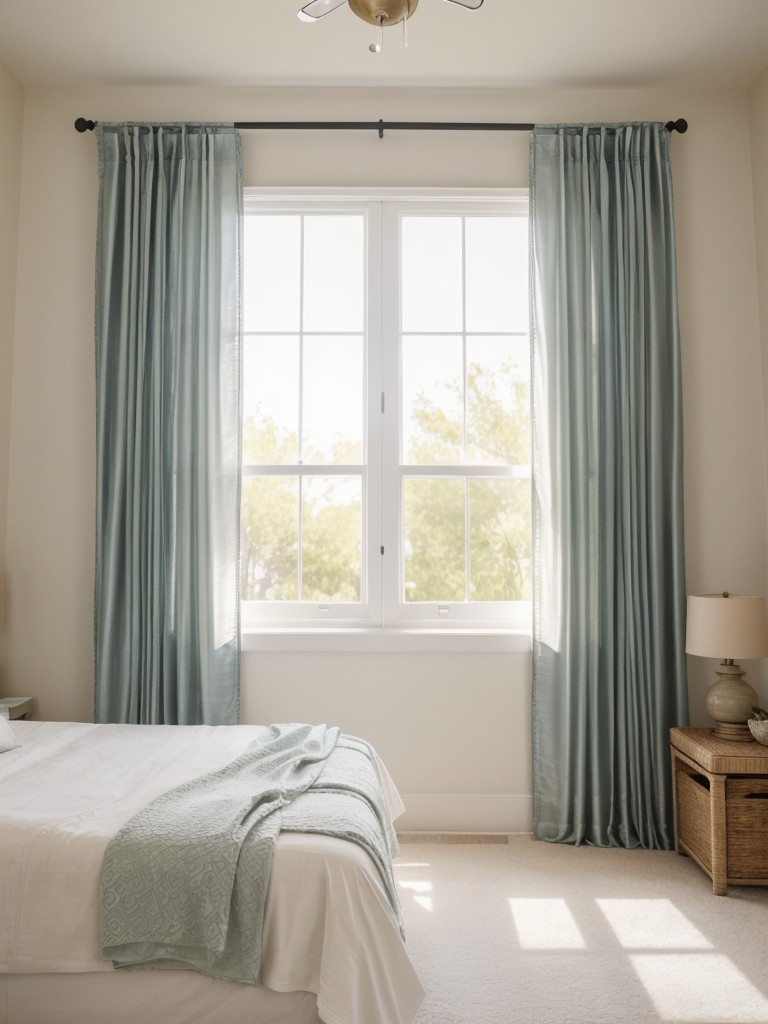 Create Mediterranean Vibes in Your Bedroom with Soft, Flowing Curtains