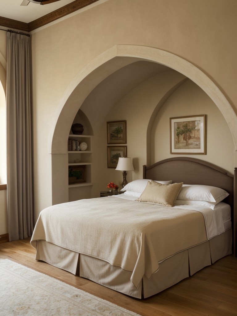 Mediterranean-Inspired Bedroom: Add Arches & Alcoves for Charm!