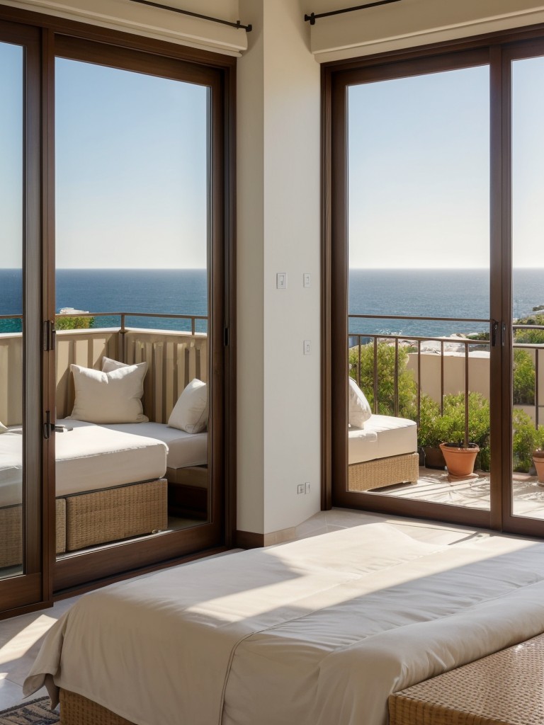 Mediterranean Bedroom Vibes: Create a Cozy Seating Area with a View!