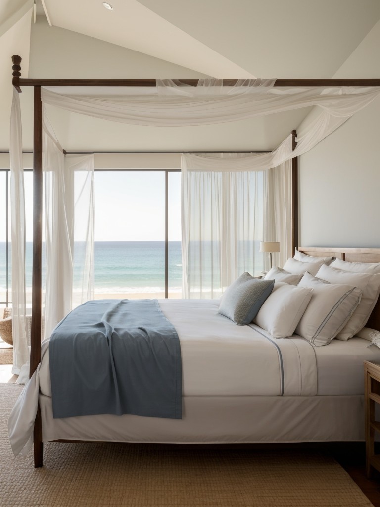 Seaside Oasis Vibes: Create a Luxurious Bedroom with a Canopy Bed