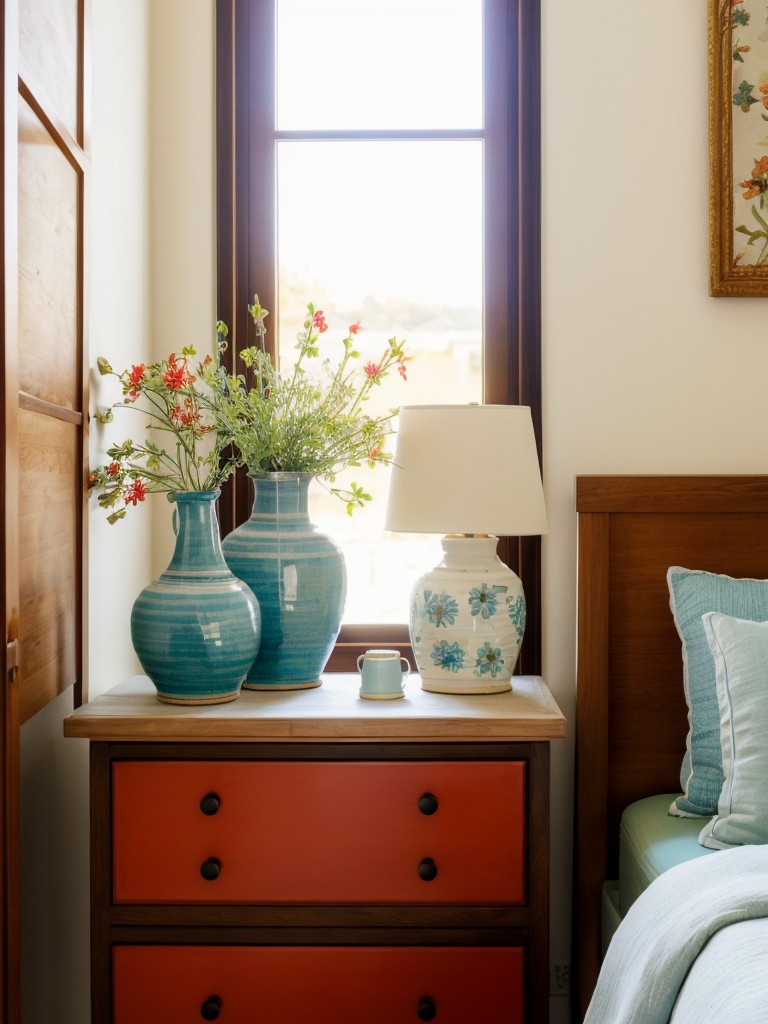 Cozy Mediterranean Bedroom: Stylish Decor & Colorful Flair!