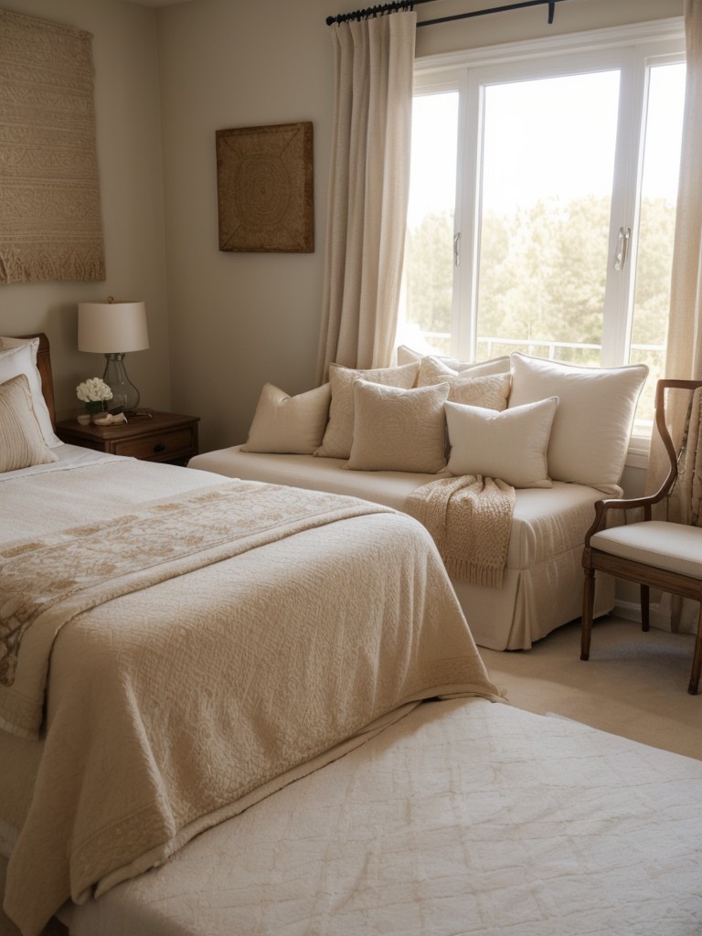 Cozy Mediterranean Bedroom: Layered Textures & Warm Hues