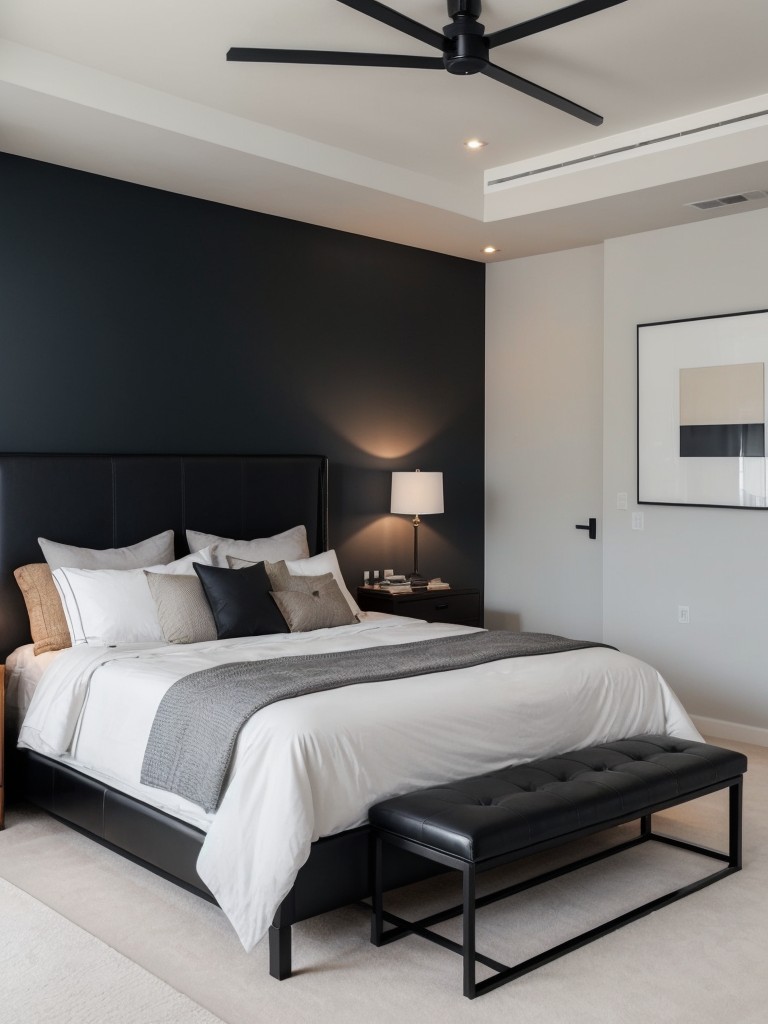 Minimalist Mediterranean Bedroom: Sleek, Dark, and Masculine Inspiration!