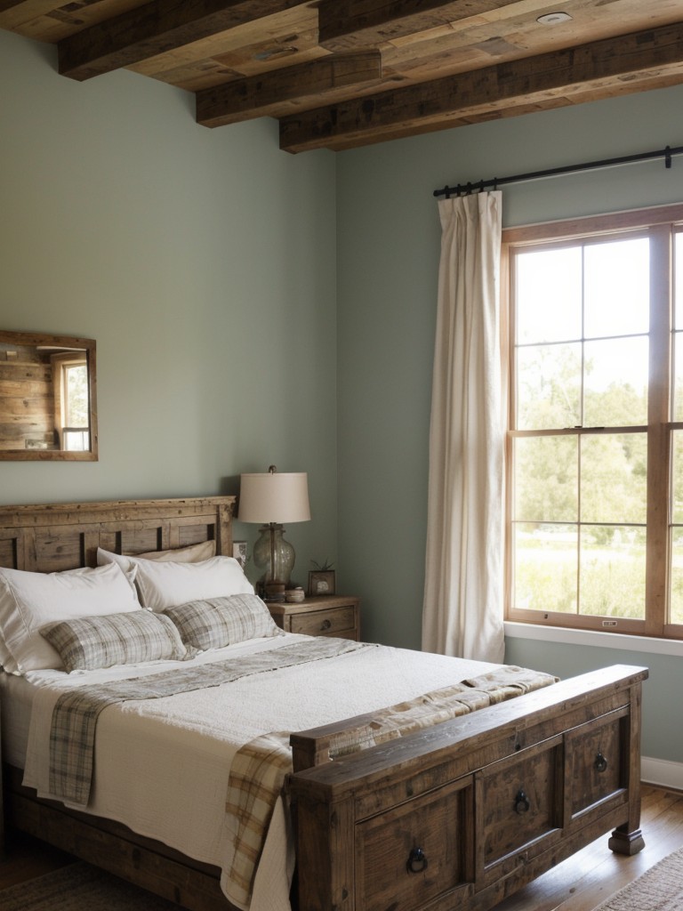 Rustic Farmhouse Bedroom: Vintage Charm & Natural Materials