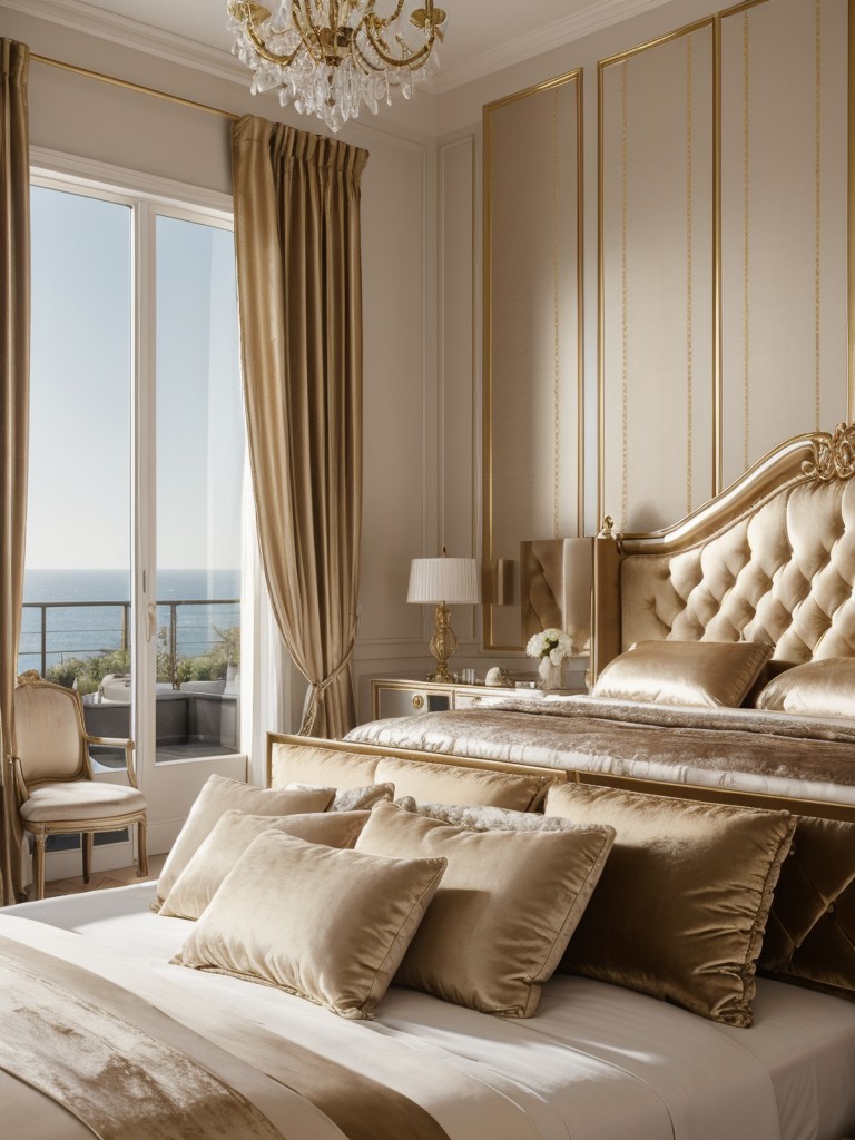 Mediterranean-Inspired Glam: Create a Luxe Apartment with Metallic Accents & Plush Velvet