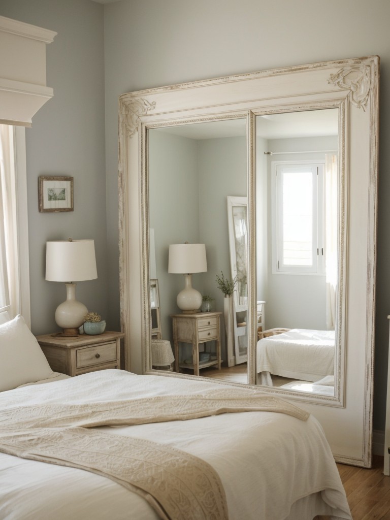 Create Mediterranean Vibes: Reflect and Expand Your Apartment's Space with a Distressed Mirror!