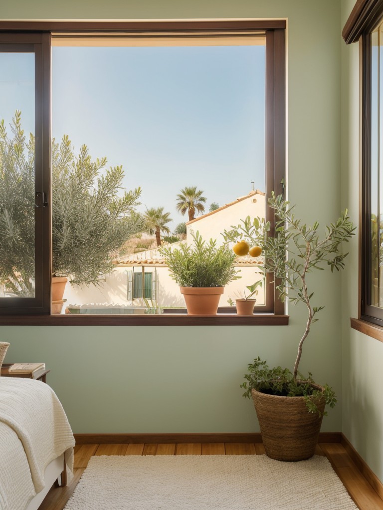 Mediterranean Bedroom Oasis: Bring Vacation Vibes Home with Indoor Fruit Trees!