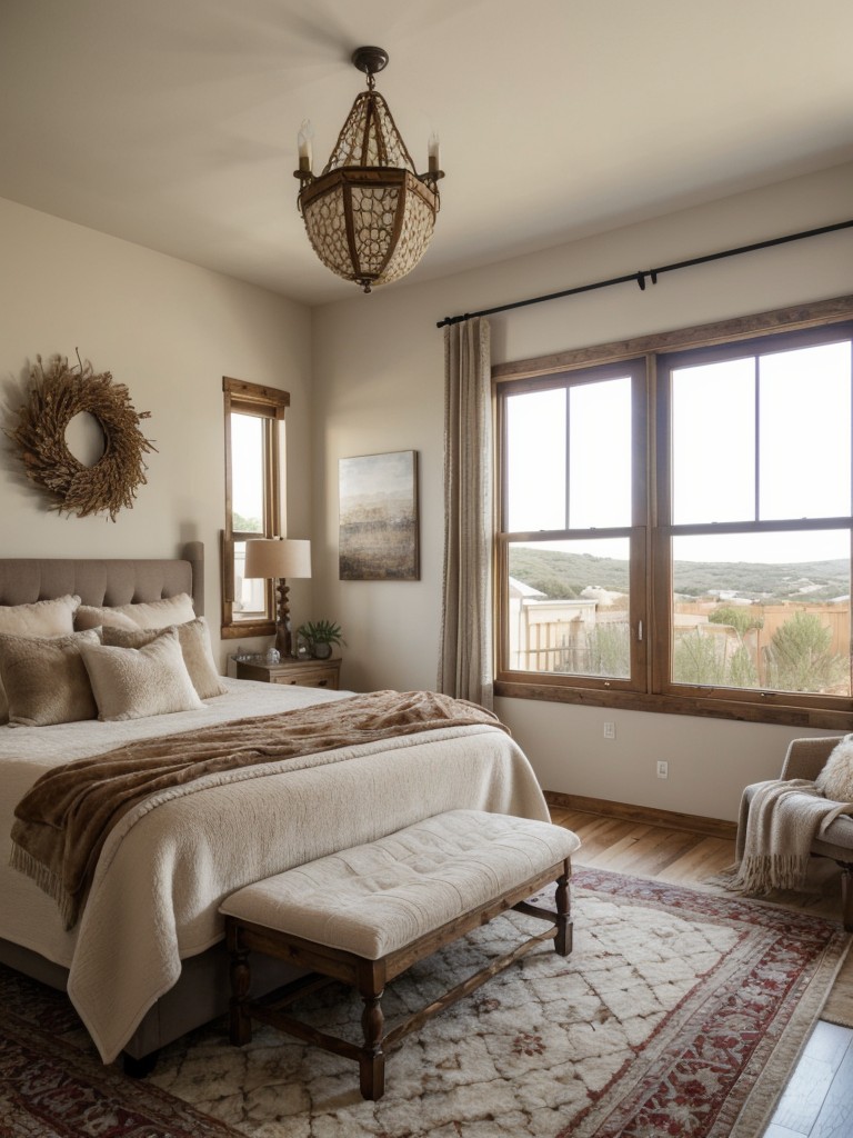 Cozy Mediterranean Bedroom: Rustic Meets Refined in Your Apartment!