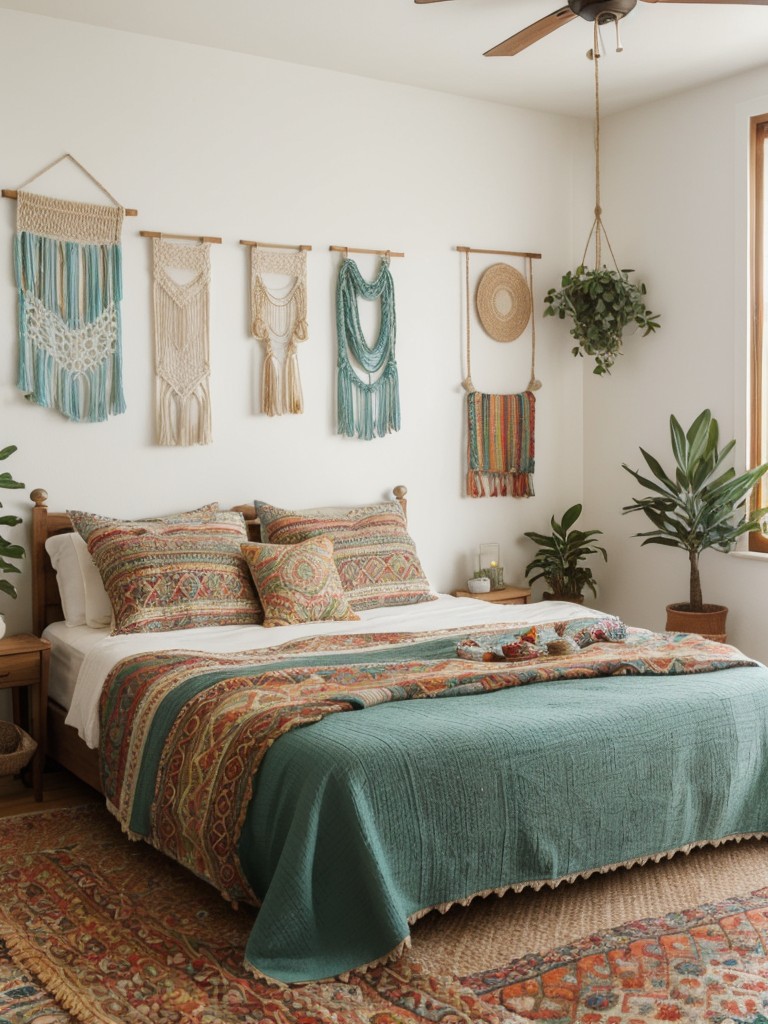 Mediterranean Bedroom Bliss: Boho Vibes with Textiles & Macramé