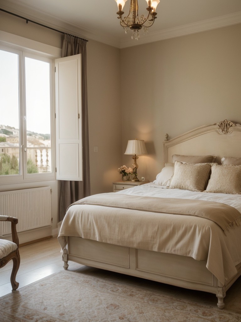 Cozy French-inspired bedroom for that Mediterranean vibe