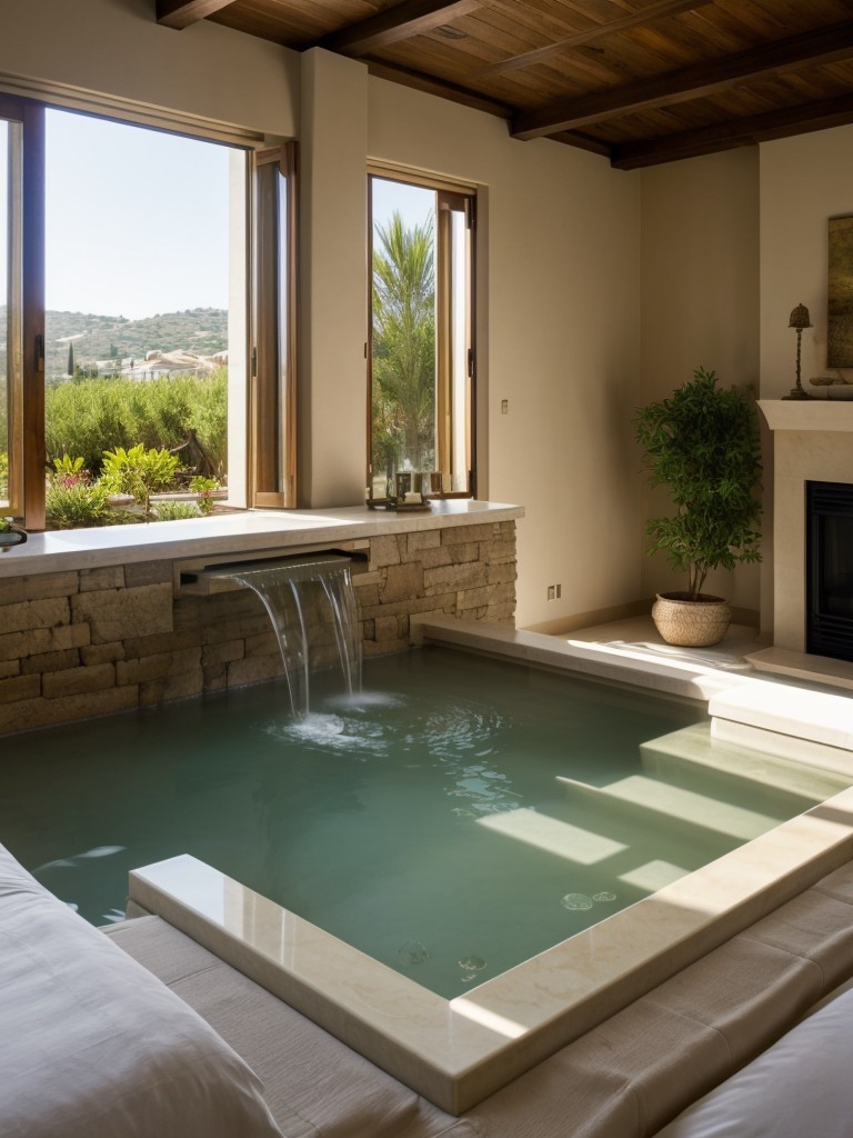 Create a Mediterranean Oasis: Add a Water Feature to Your Bedroom!