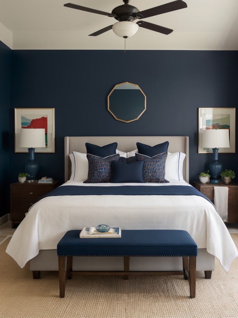 Mediterranean Bedroom Escape: Embrace Bold Colors for a Striking Space!