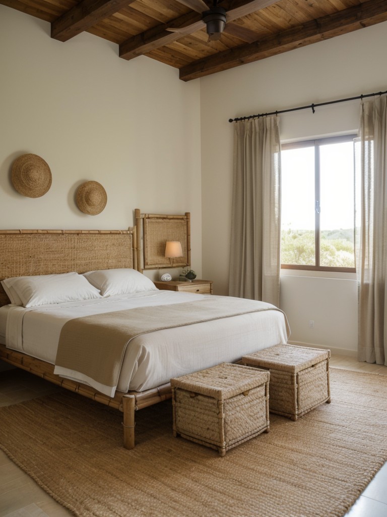 Rustic-Chic Mediterranean Bedroom: Serene & Natural Vibes