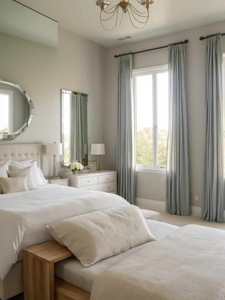 Create a Serene Mediterranean Bedroom with Decorative Mirrors